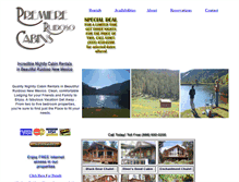 Tablet Screenshot of premiereruidosocabins.com